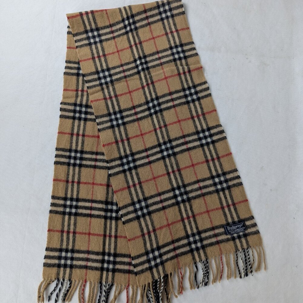 BURBERRY Lambswool Nova Check Scarf – Beige Plaid – LUXURY STYLE – FAST